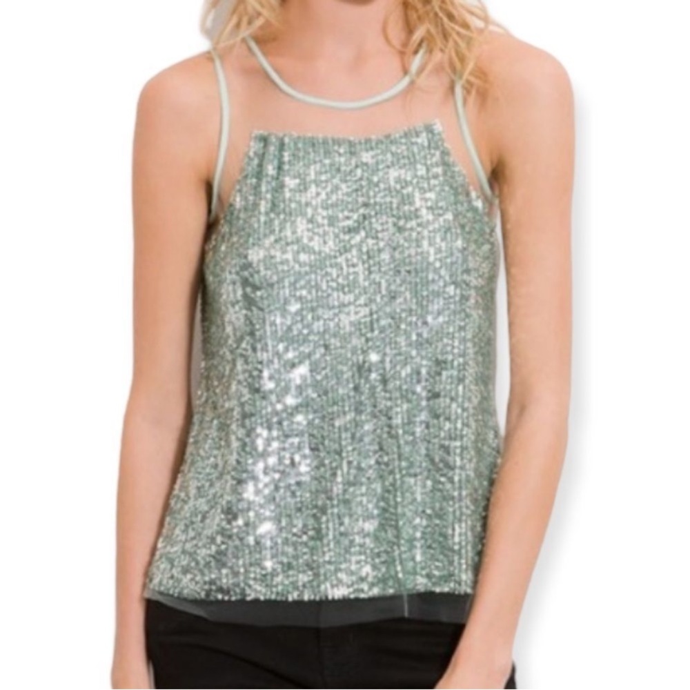 Renzo+kai Mint Sequence Tops Size XS